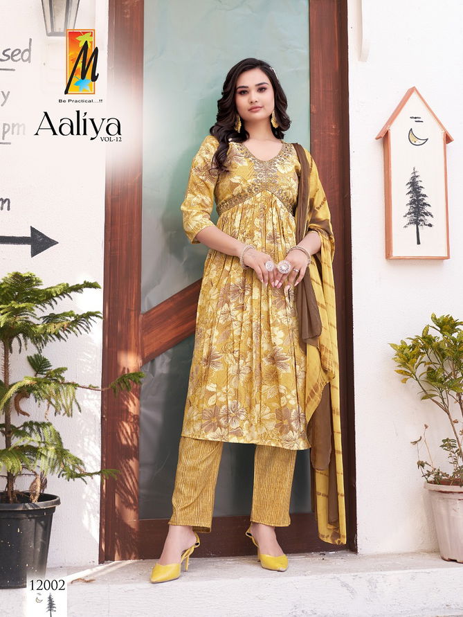 Aaliya Vol 12 By Master Foil Printed Kurti With Bottom Dupatta Wholesale Shop In Surat
